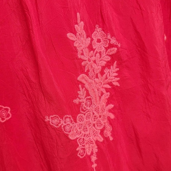 JOHNNY Was three quarter sleeve sheer button up collared double breast pockets - Picture 3 of 15